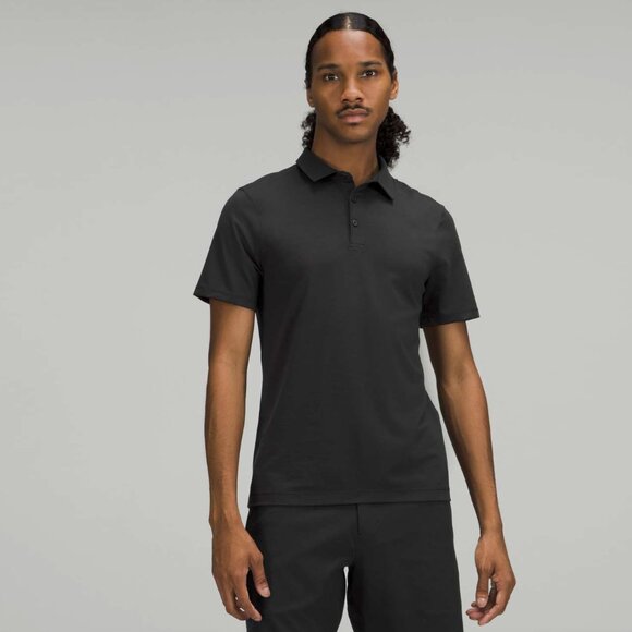 Lululemon Men's Evolution Short Sleeve Polo Shirt in Black, size XL - Picture 1 of 9